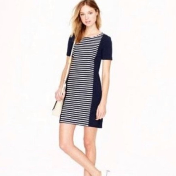 J. CREW Stripe Knit Shift Dress / Size 6 NWOT - Picture 2 of 10